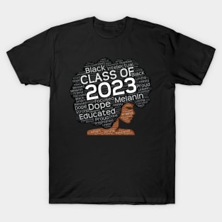 Class of 2023 Black Woman Afro T-Shirt